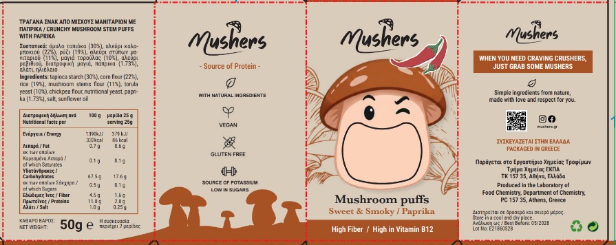Sweet and Smoky Paprika Mushers packaging